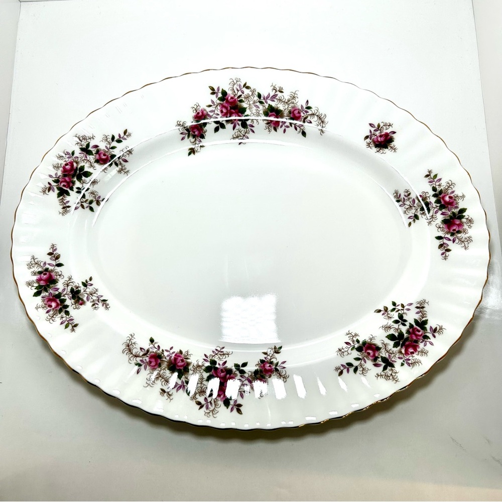 Vintage Royal Albert Floral Lavender Rose 13” Meat Serving Platter/Tray